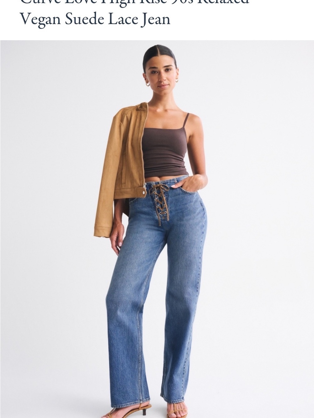 Abercrombie & Fitch High-Rise Lace-Up Jeans